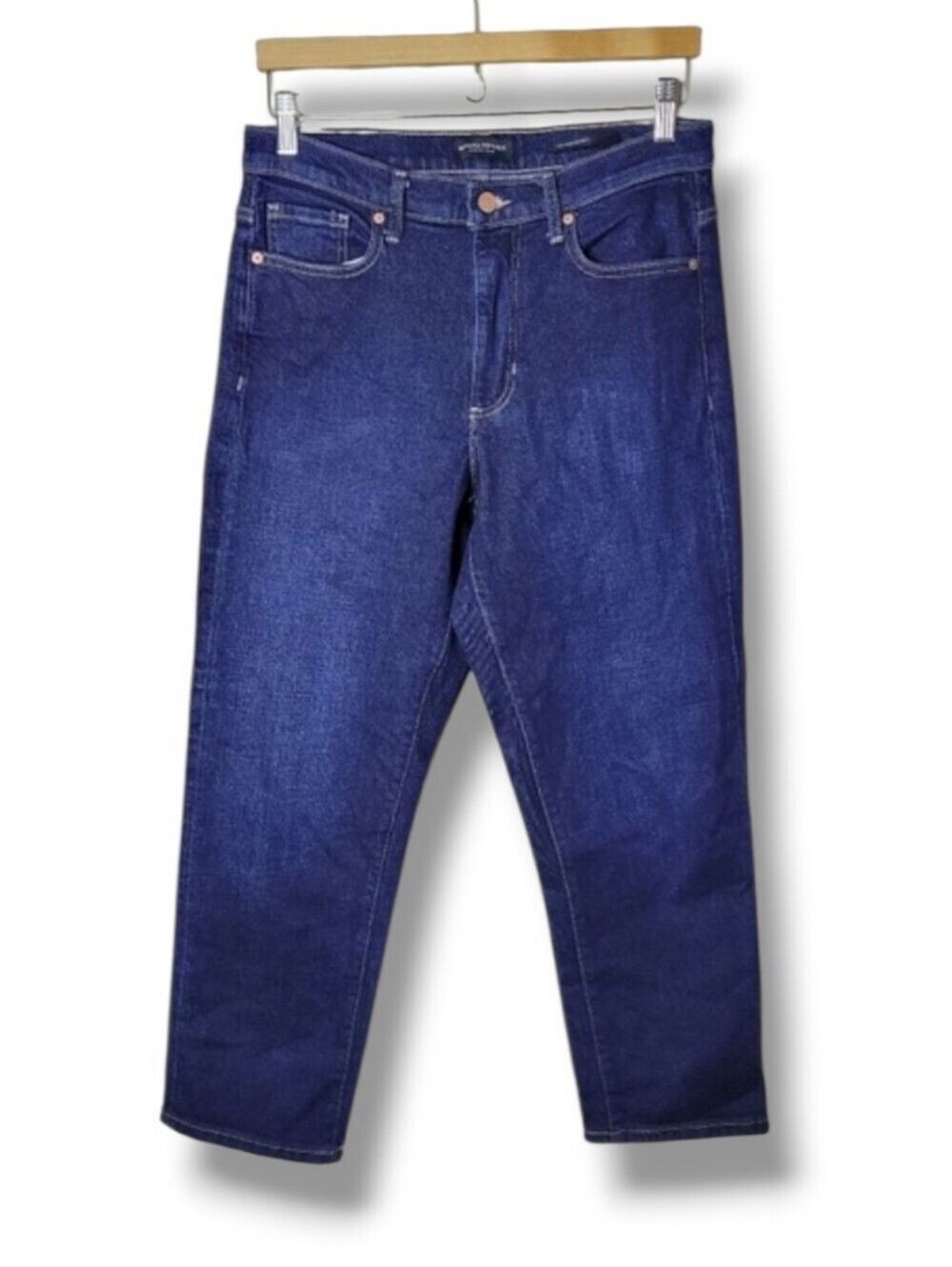 Banana Republic Premium Denim Dark Blue Straight Leg Jeans - Picture 8 of 8